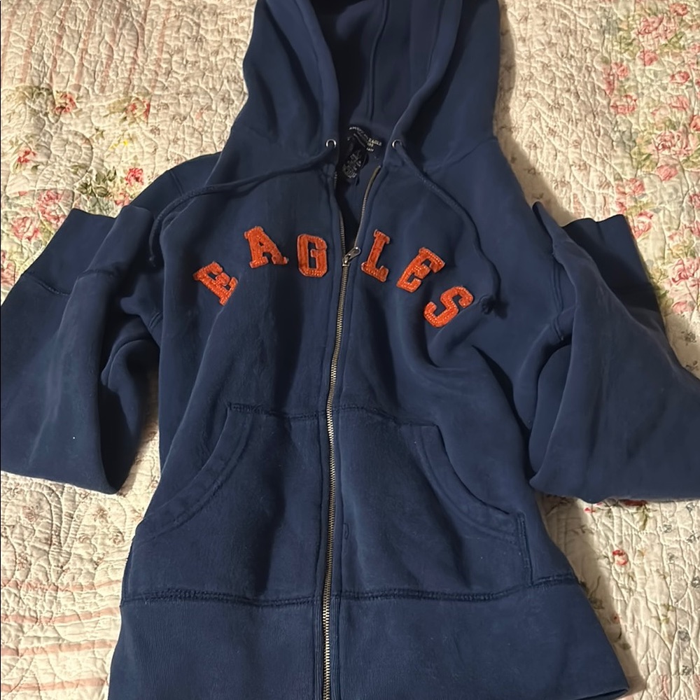 Navy American eagle zip up
